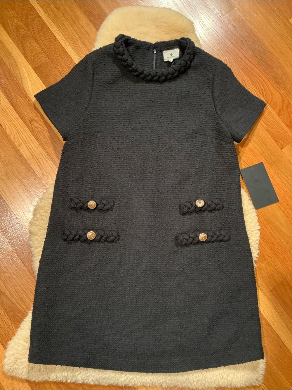 Tuckernuck black tweed Jackie shift dress
